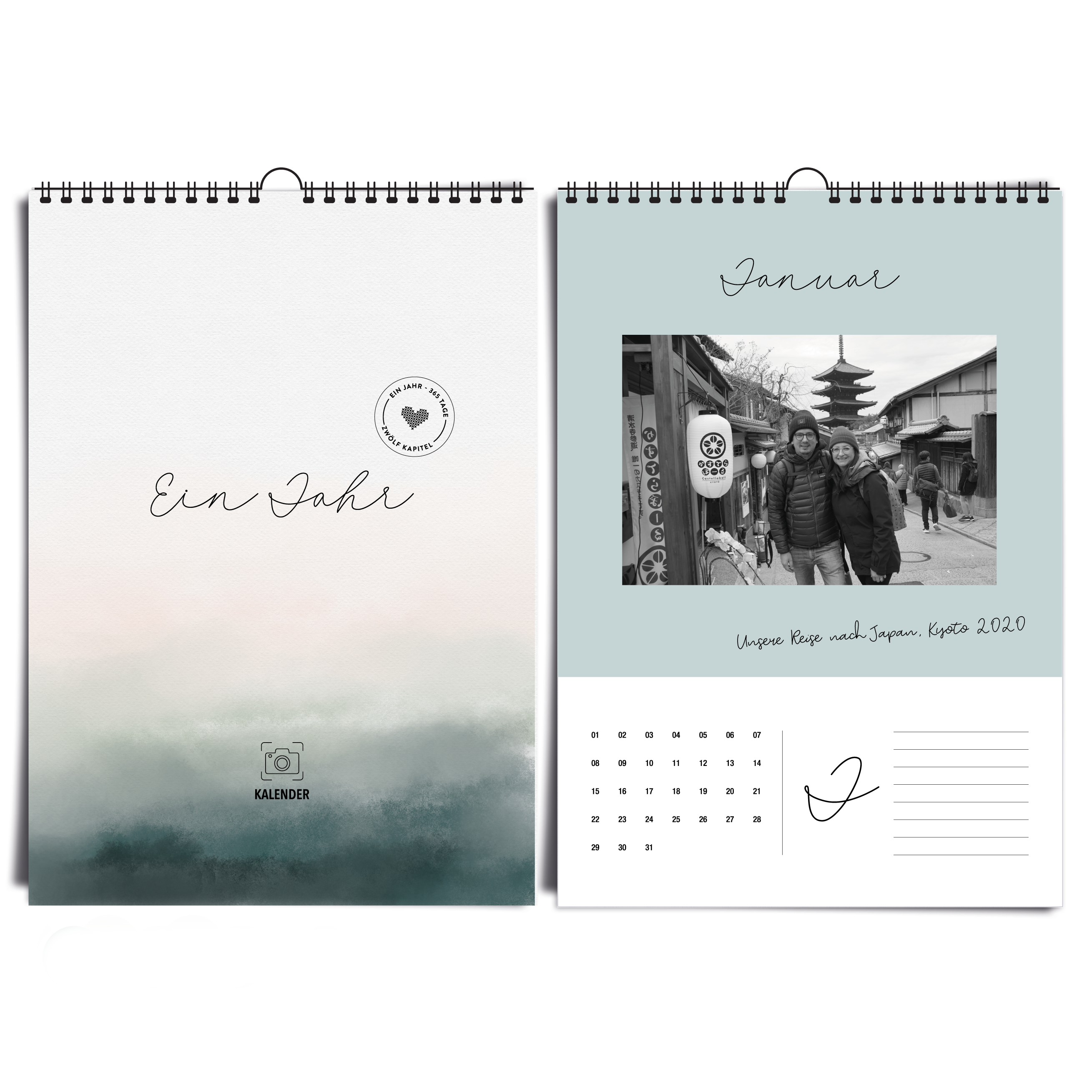 A4 Fotokalender AQUA Immerwährend