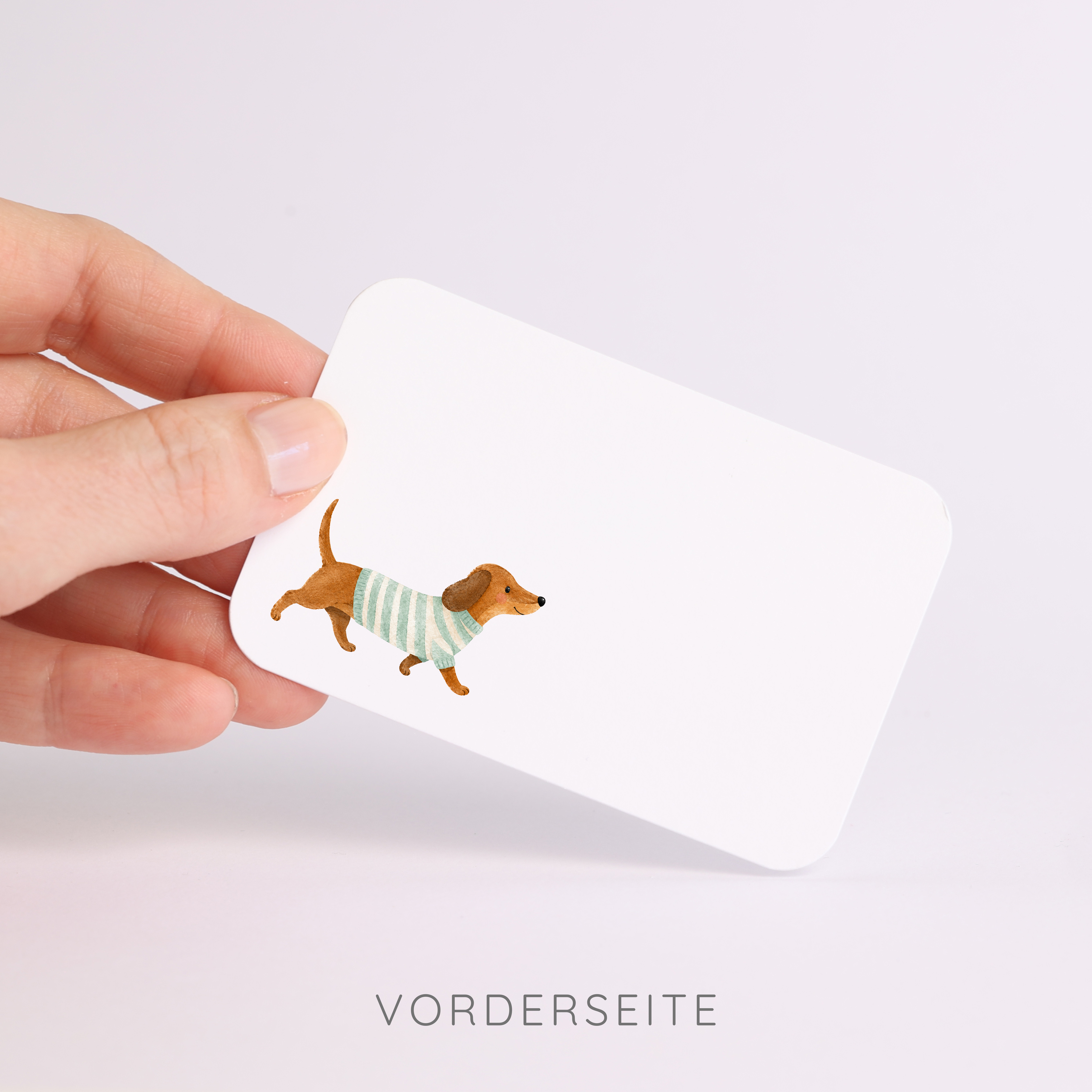 Mini Grußkarten Set Dackel – 40 Kleine Karten
