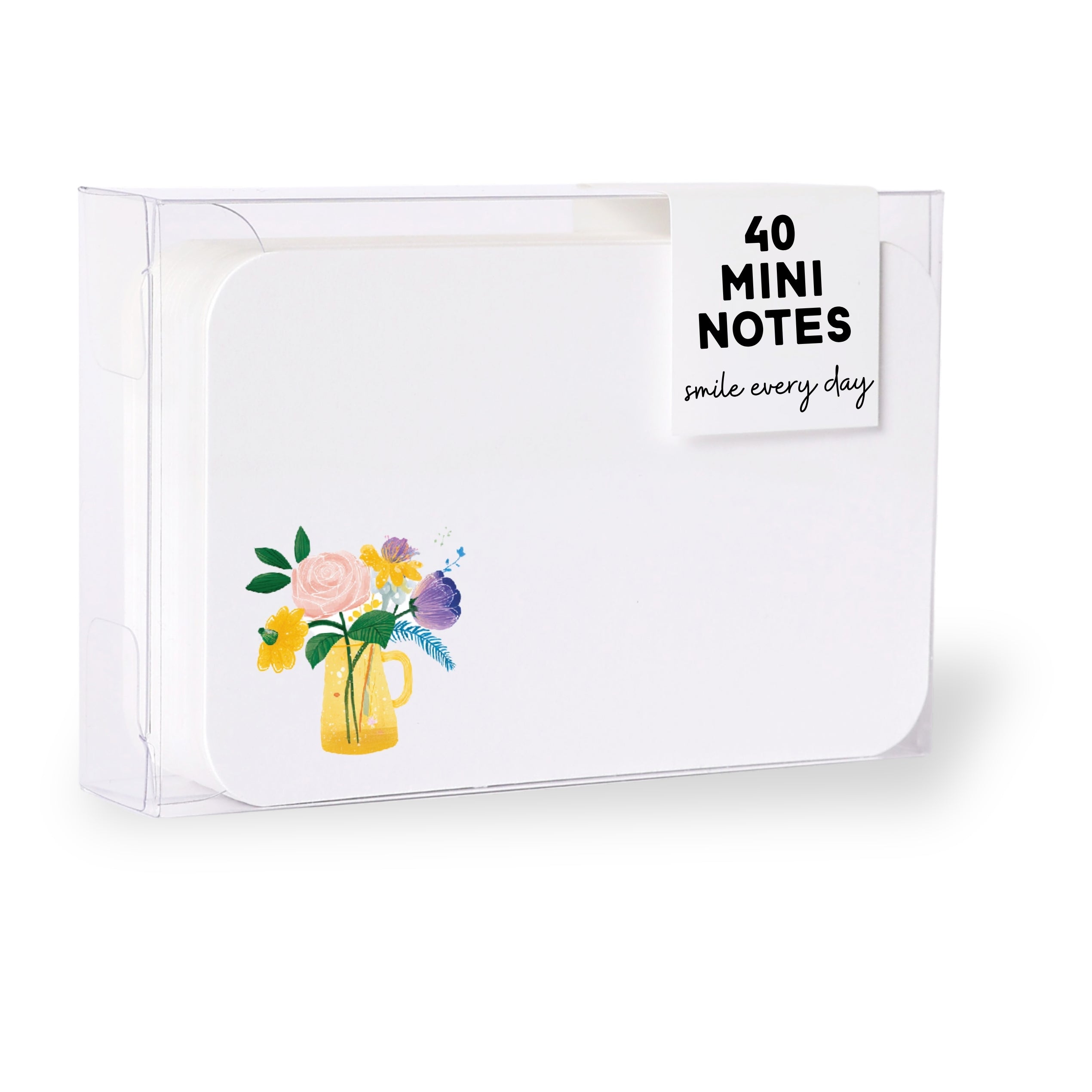 Mini Grußkarten Set Blumenvase – 40 Kleine Karten