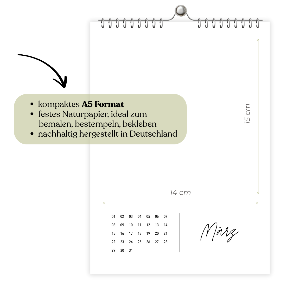 A5 DIY Fotokalender SIMPLICITY immerwährend