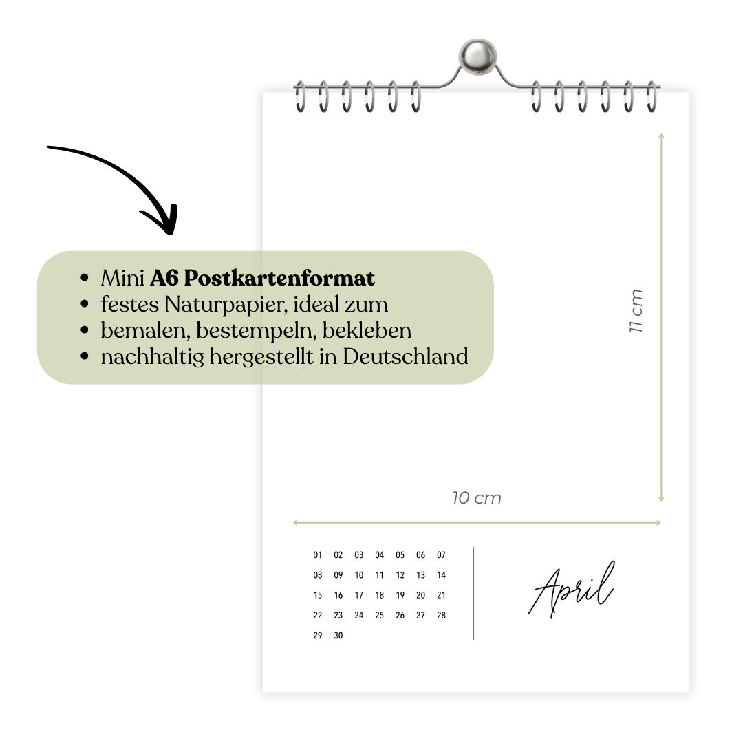 A6 DIY Fotokalender SIMPLICITY immerwährend