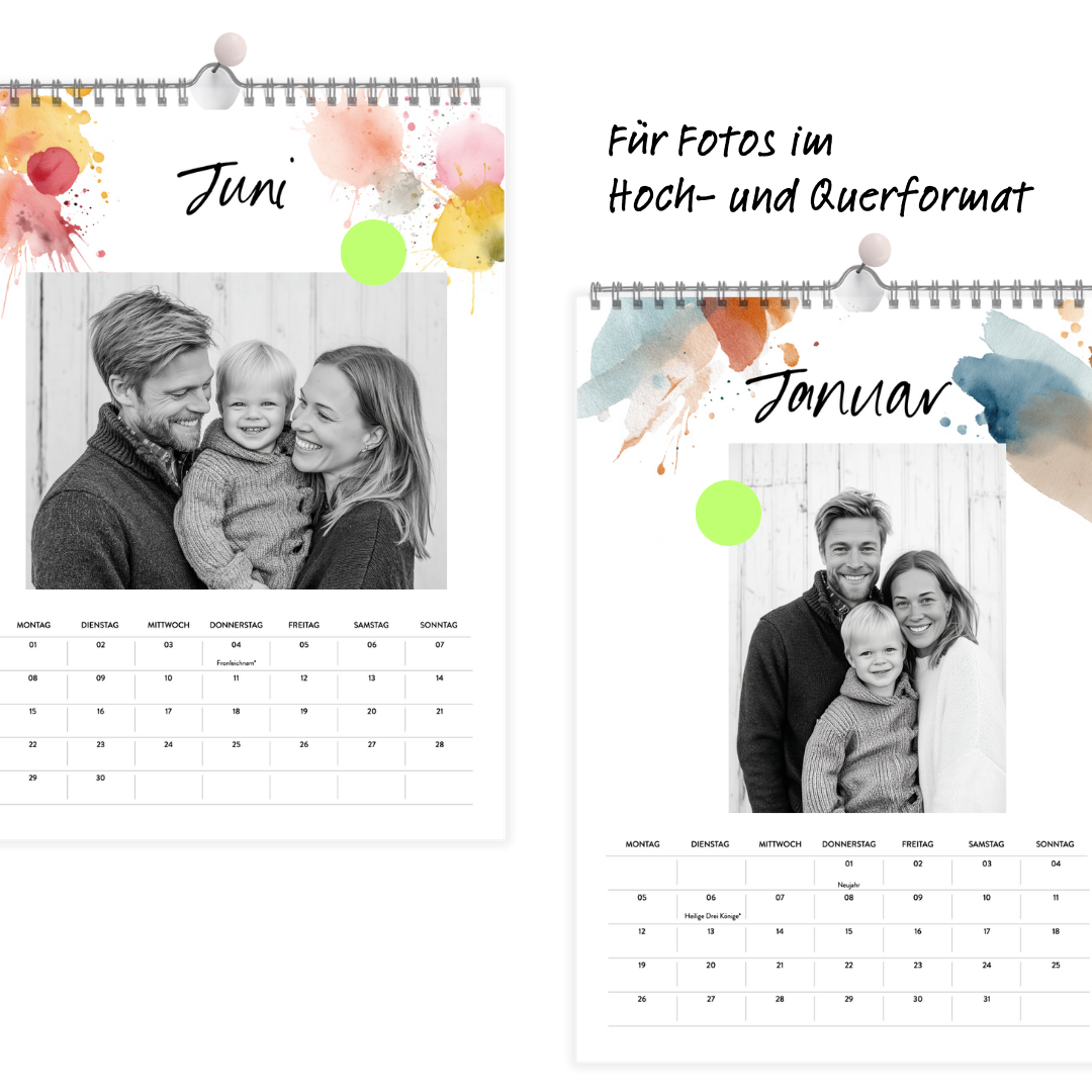 A4 Fotokalender HAPPY SPLASH 2026