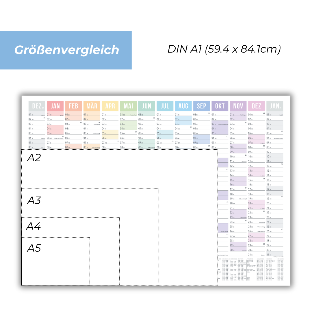 A1 Wandplaner 2025 RAINBOW Quer