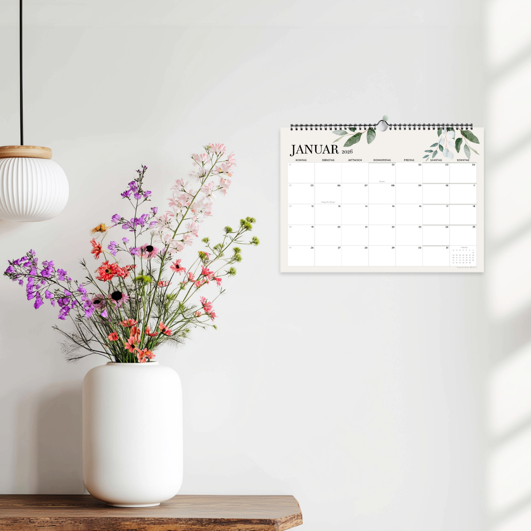 heaven+paper® Kalender Set 2026 Greenery XL 5-teilig