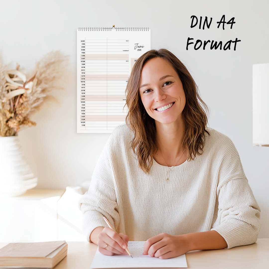 A4 Wandkalender 2 Spalten COZY 2026