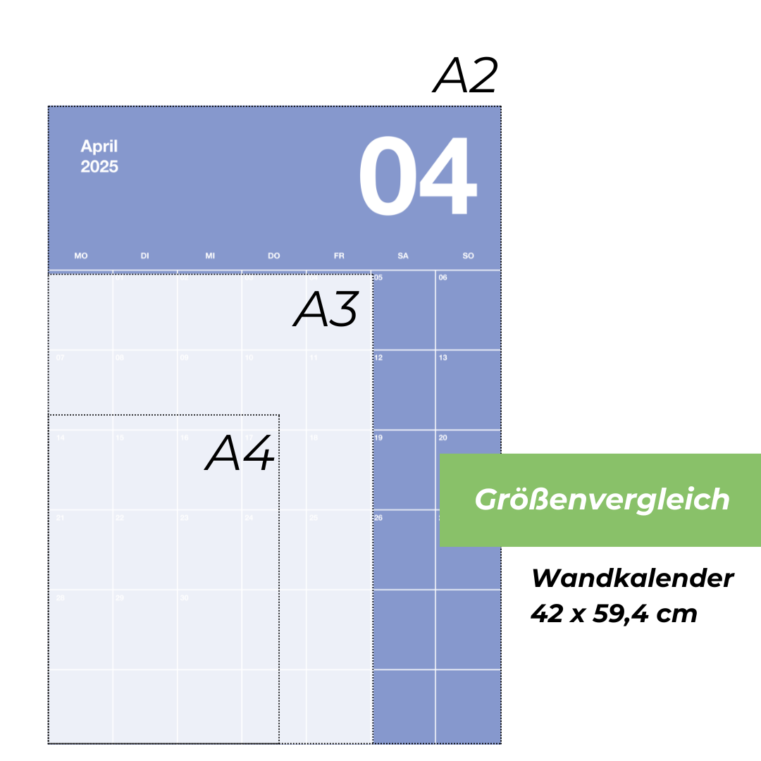 A2 Wandkalender 2025 Big One Knallig