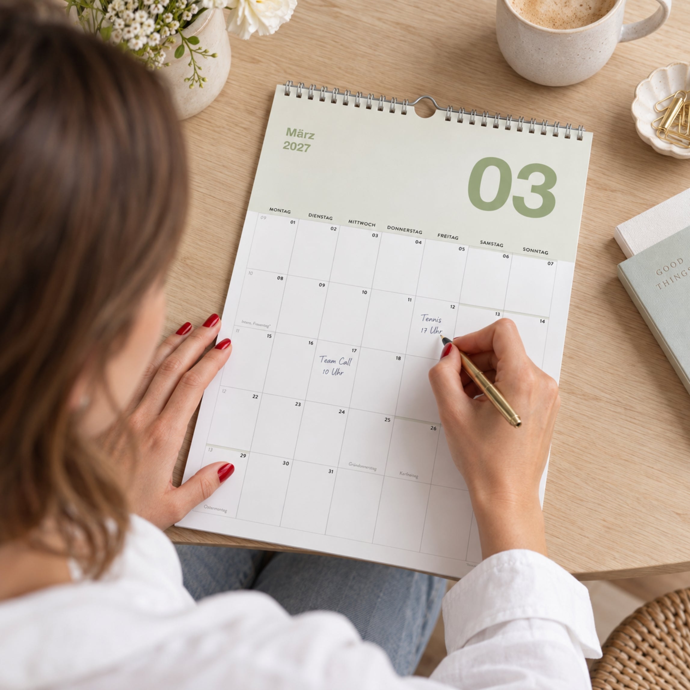 A4 Wandkalender 2027 Essential Hochformat