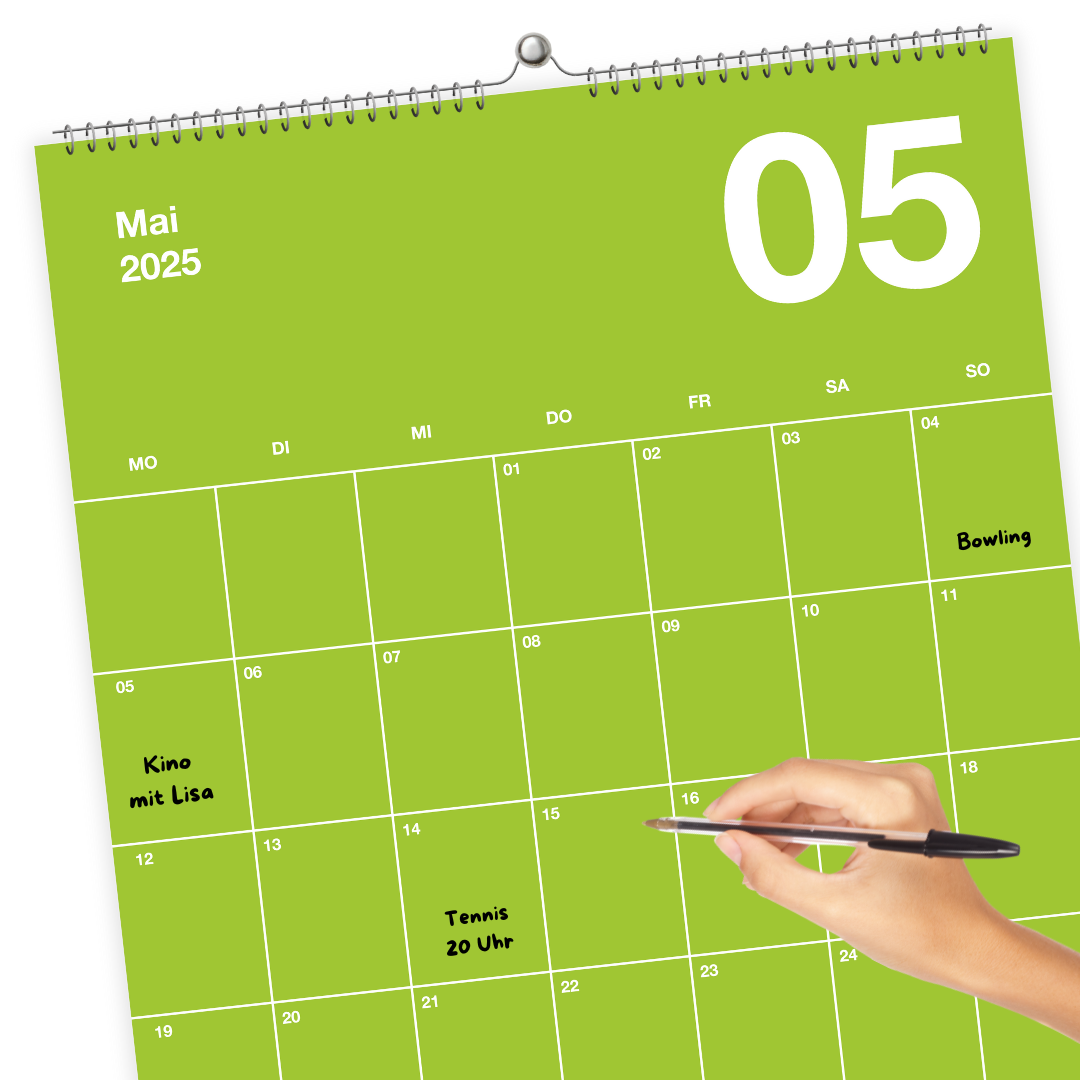 A2 Wandkalender 2025 Big One Knallig