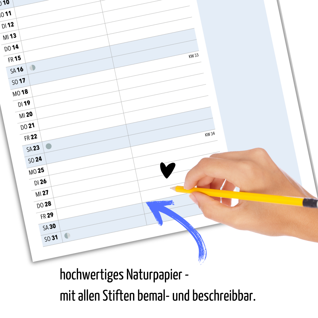 Wandkalender COZY 2 Spalten 2025