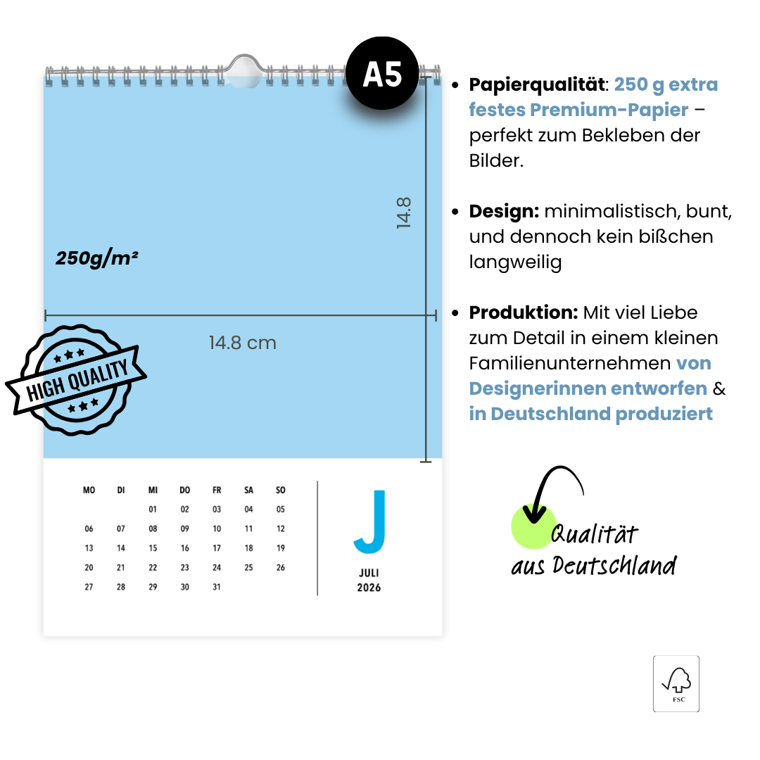 A5 Fotokalender Little Sunny 2026