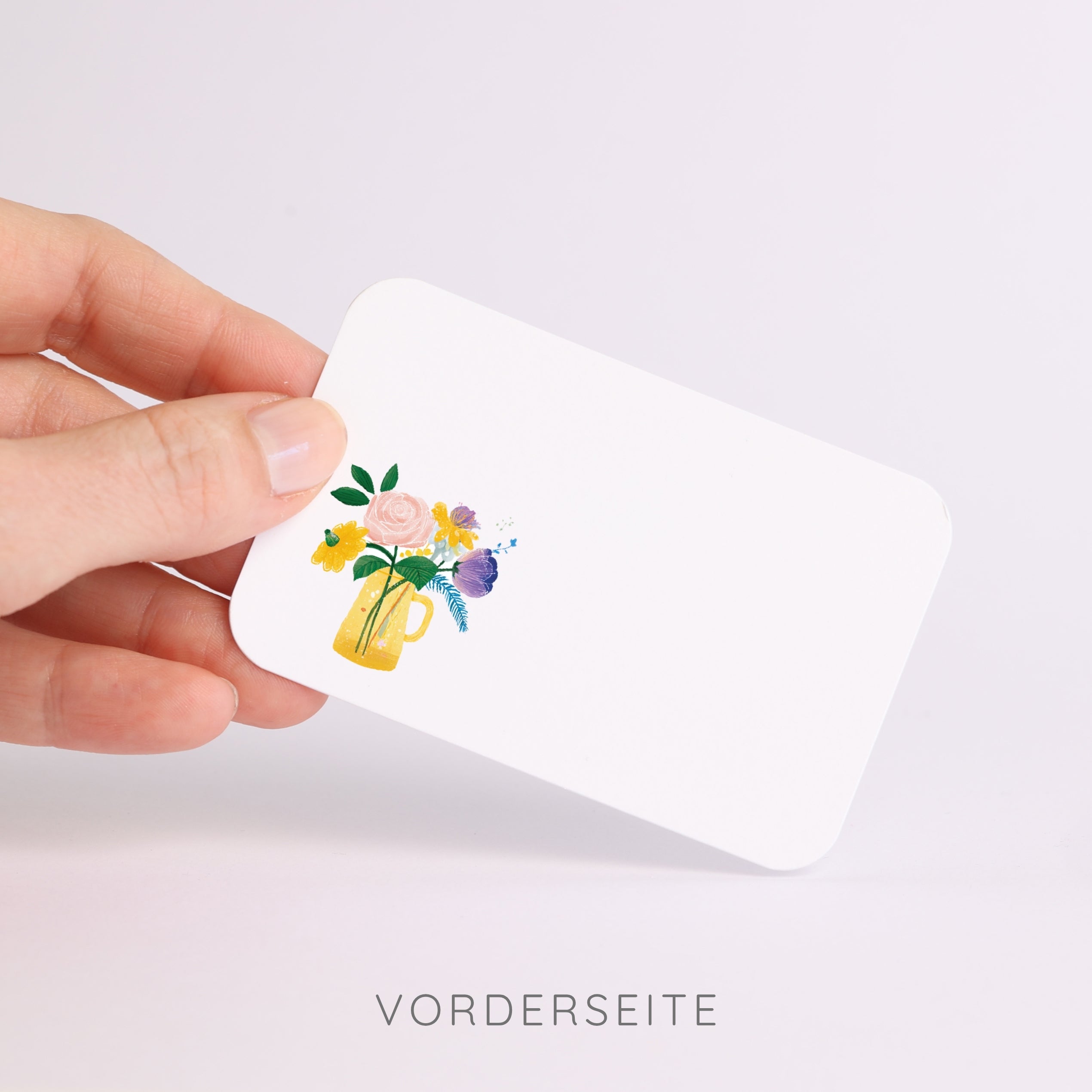 Mini Grußkarten Set Blumenvase – 40 Kleine Karten