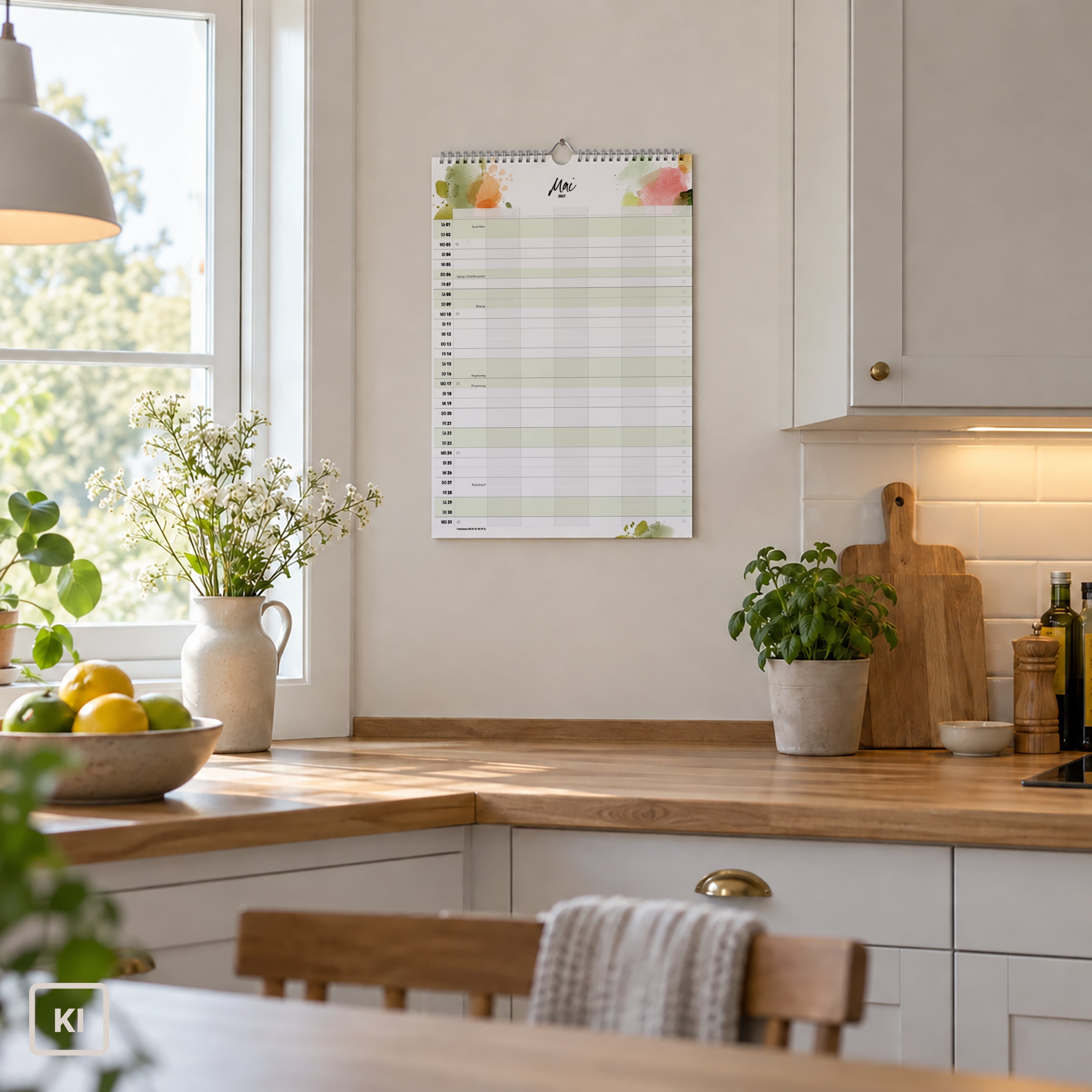 Familienkalender 7 Spalten XXL Splash 2027 Kunstkalender
