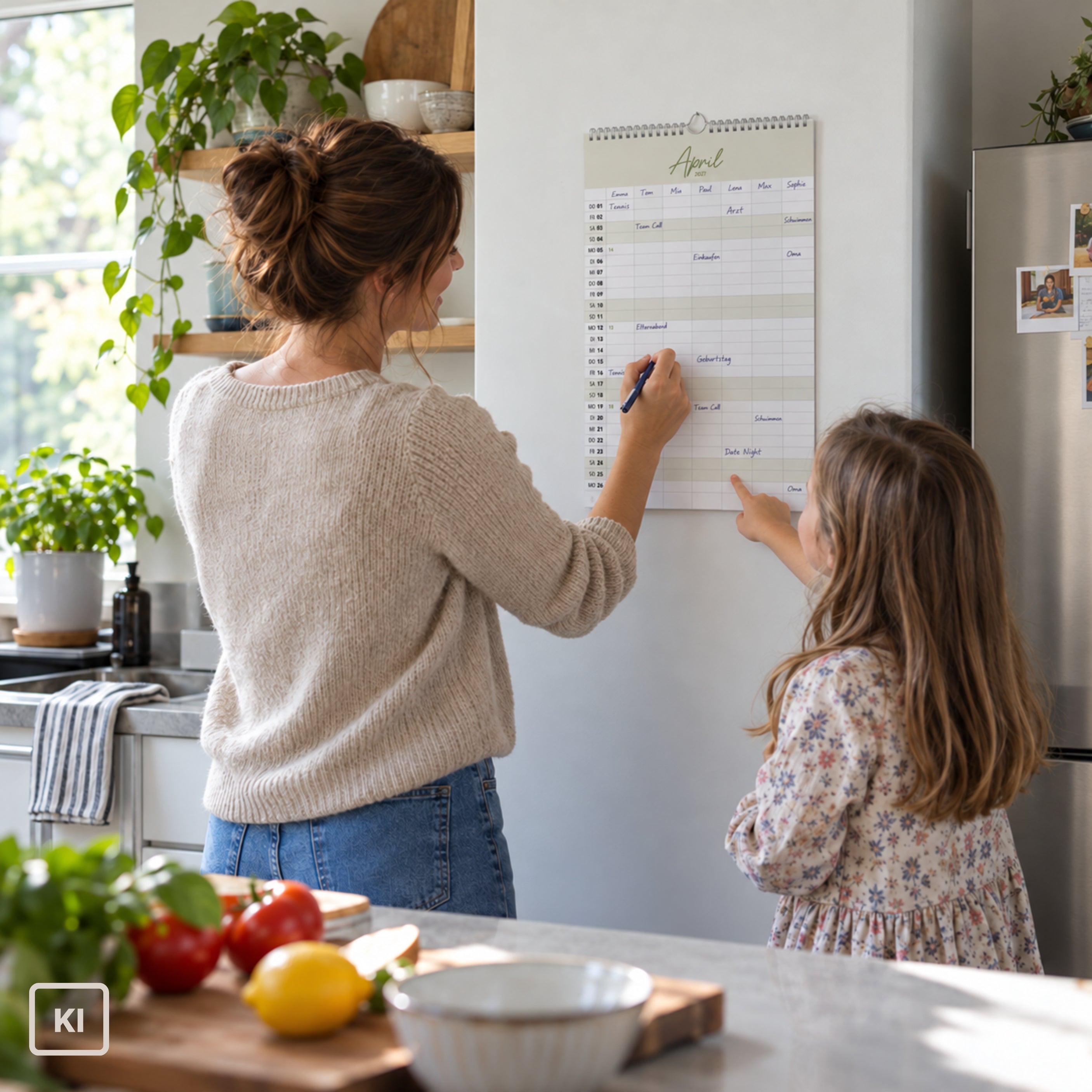 Familienkalender 7 Spalten XXL Cozy 2027 Minimalistisch