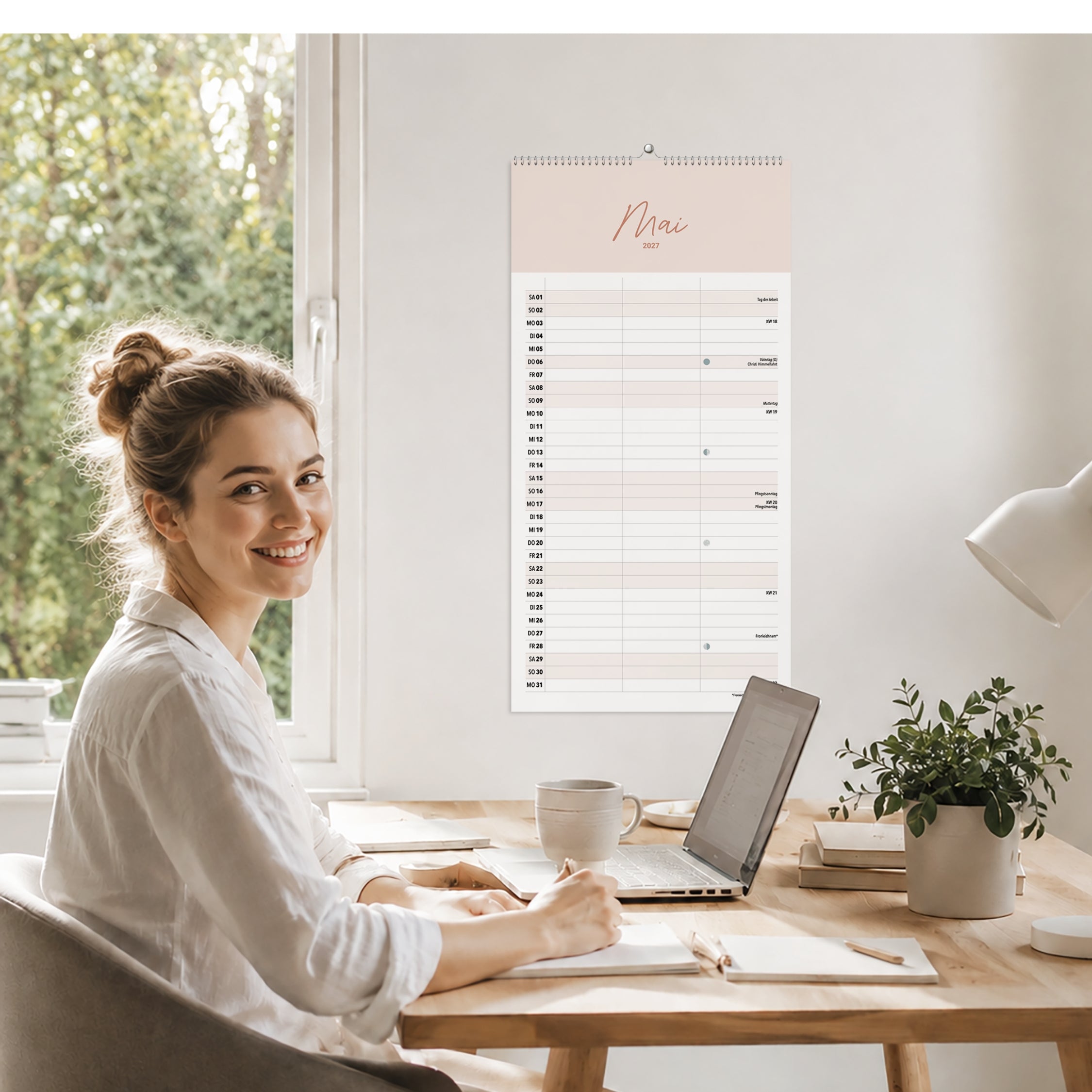 Paarplaner 3 Spalten 2027 Cozy, minimalistisch