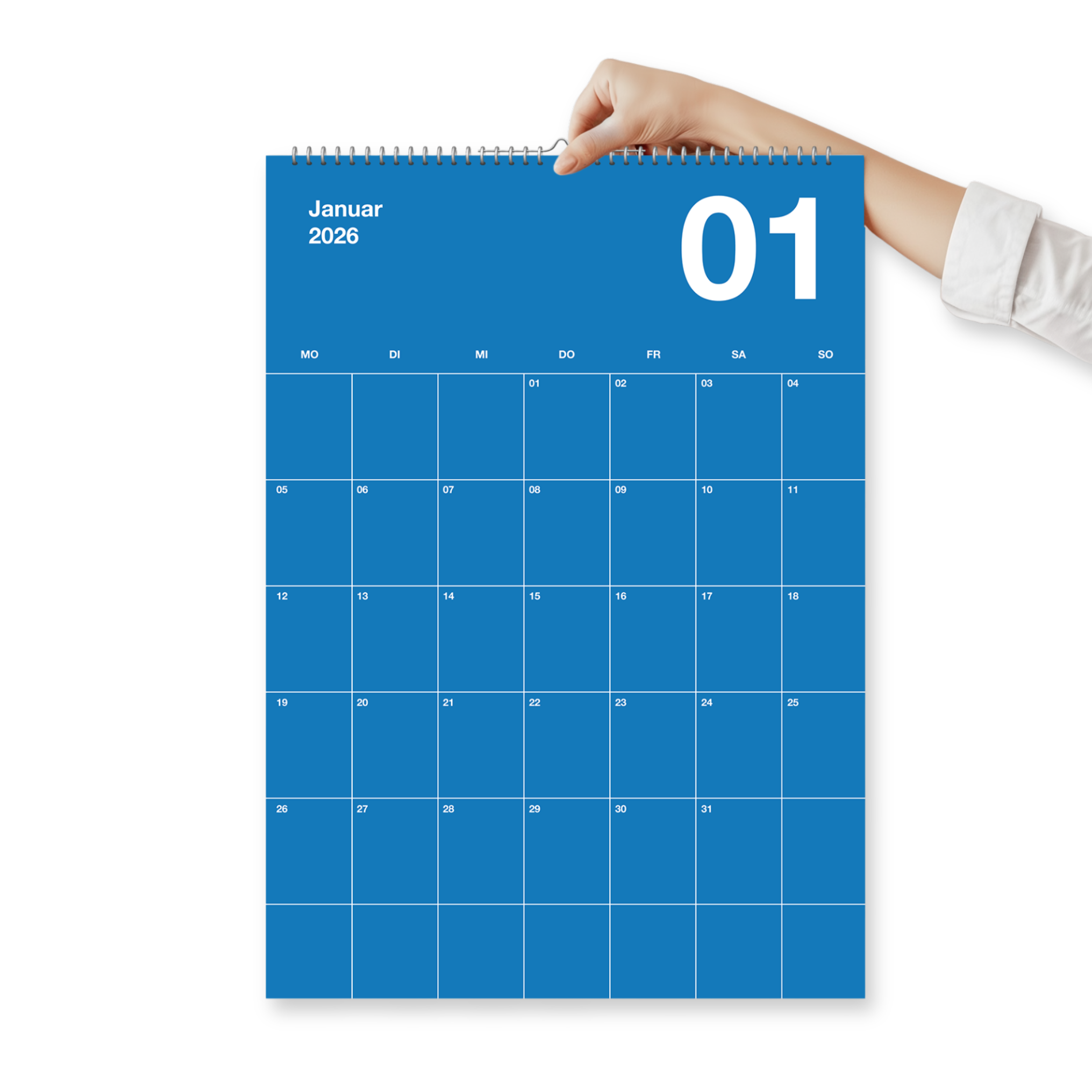 A3 Bunter Design Wandkalender 2026 Knallig