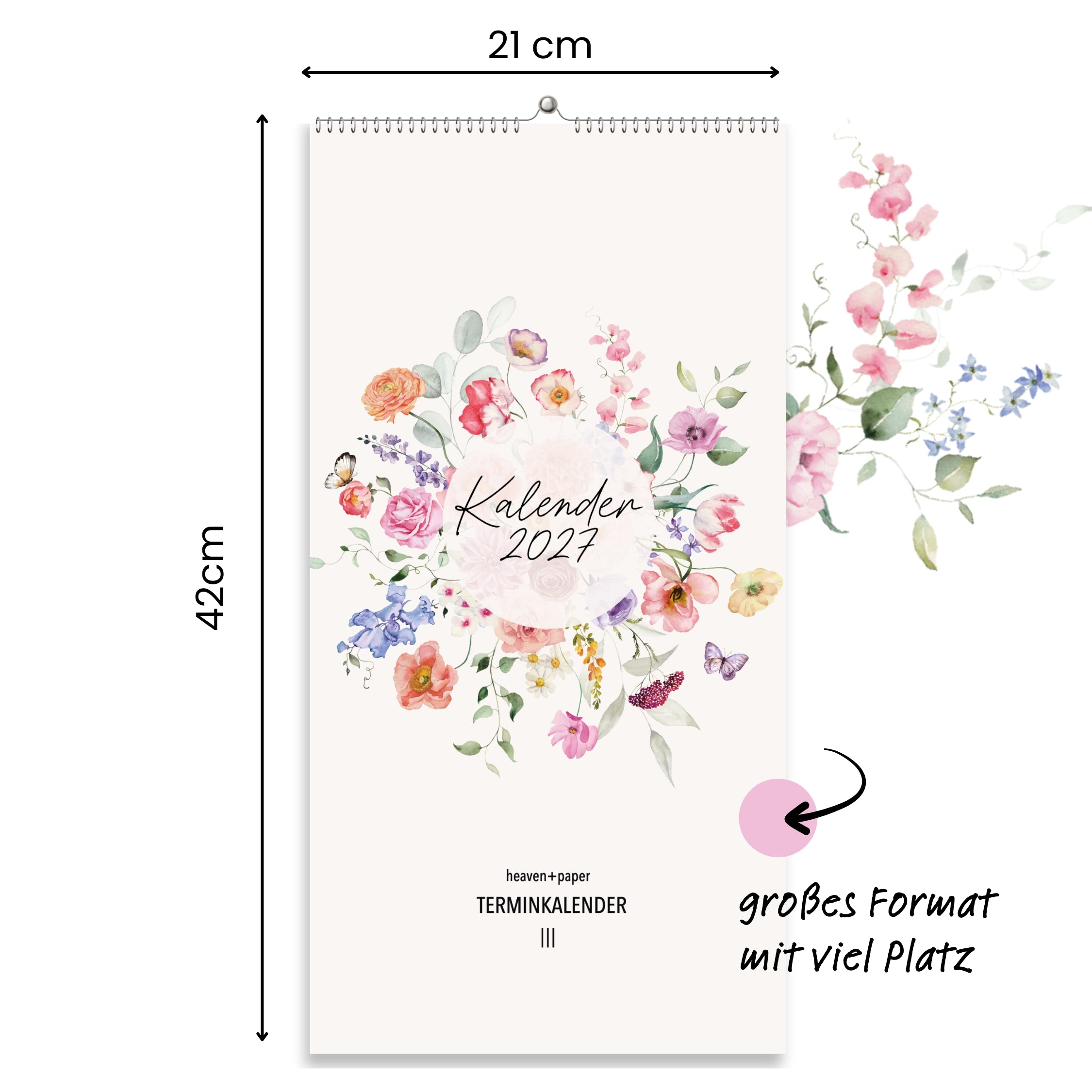 Paarplaner 3 Spalten 2027 Wildblumen