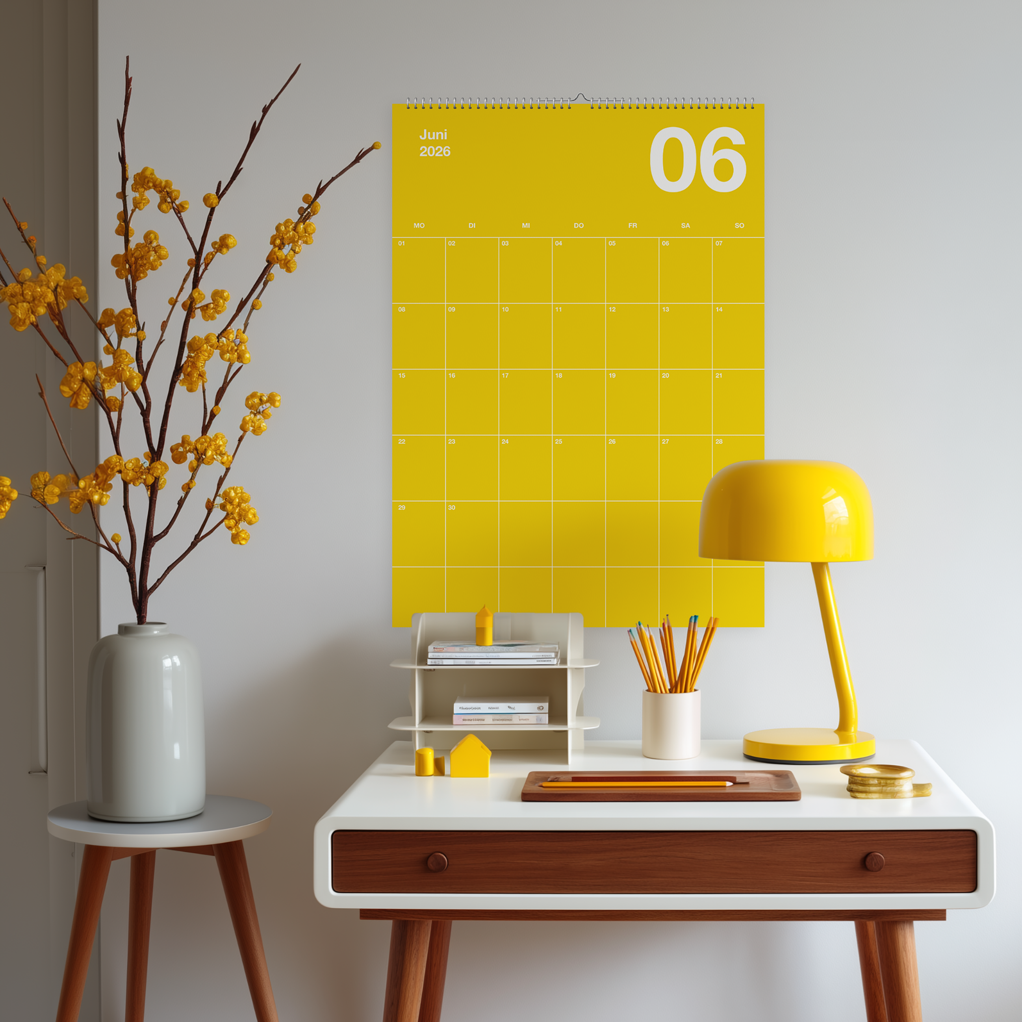 A2 Bunter Design Wandkalender 2026 Knallig