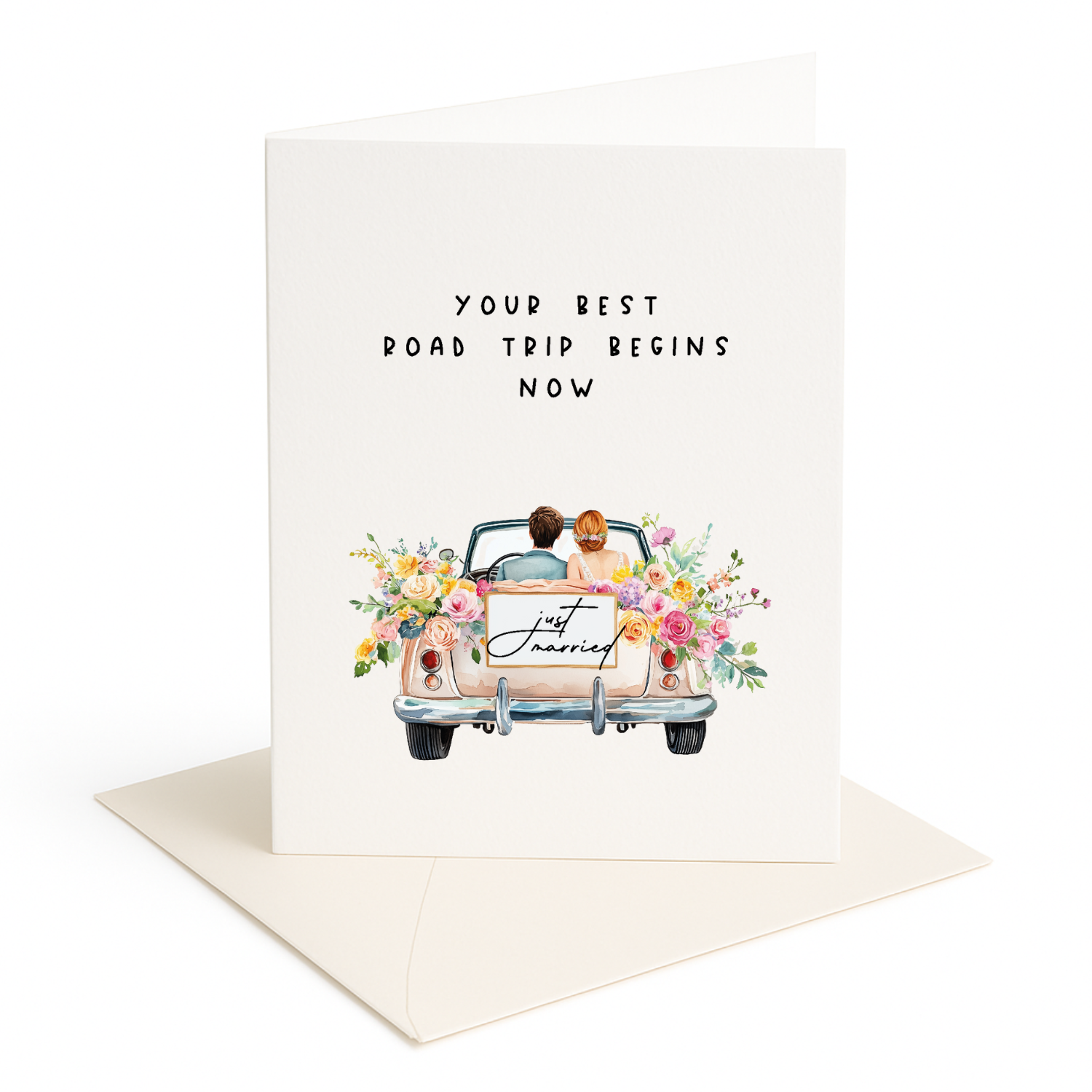 Hochzeitskarte I Road Trip I  DIN B6 mit Umschlag