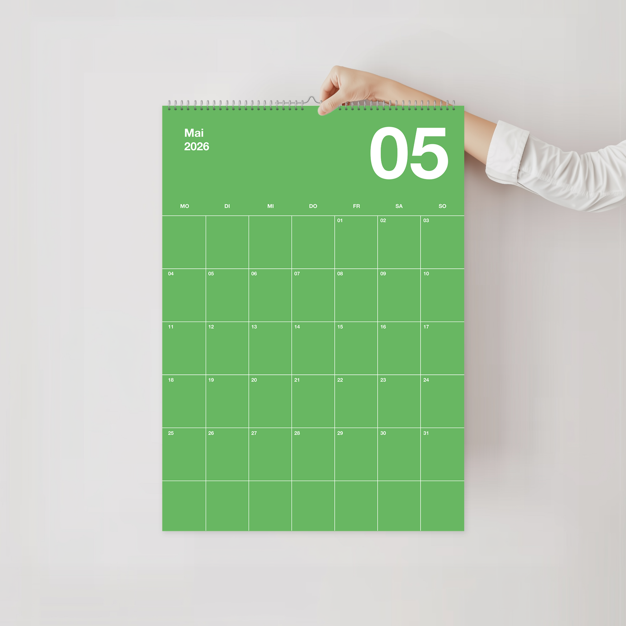 A2 Bunter Design Wandkalender 2026 Knallig