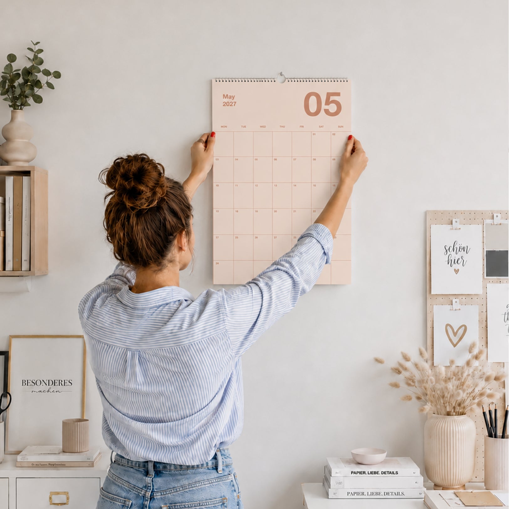 Wandkalender 2027 A3 I Designkalender I Natural