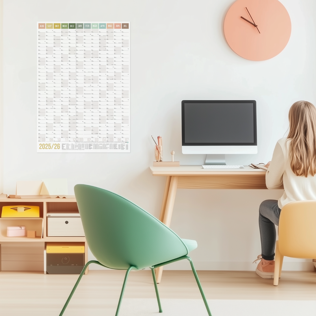 A1 Schuljahresplaner 2025/2026 Natural Hochformat