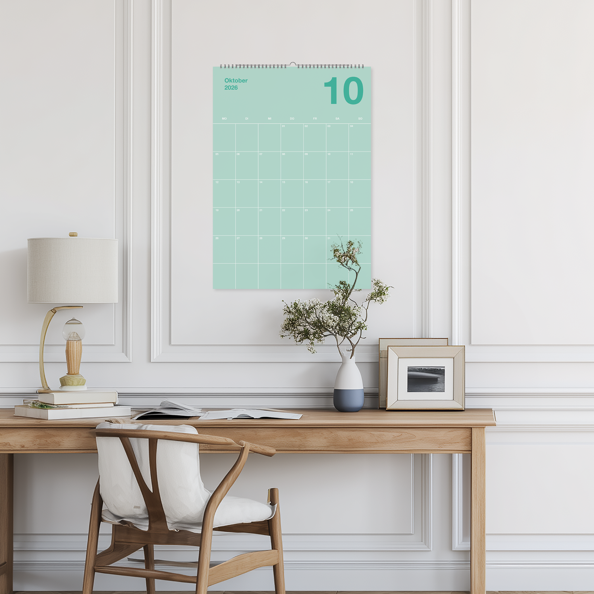 A2 Bunter Design Wandkalender 2026 Pastell