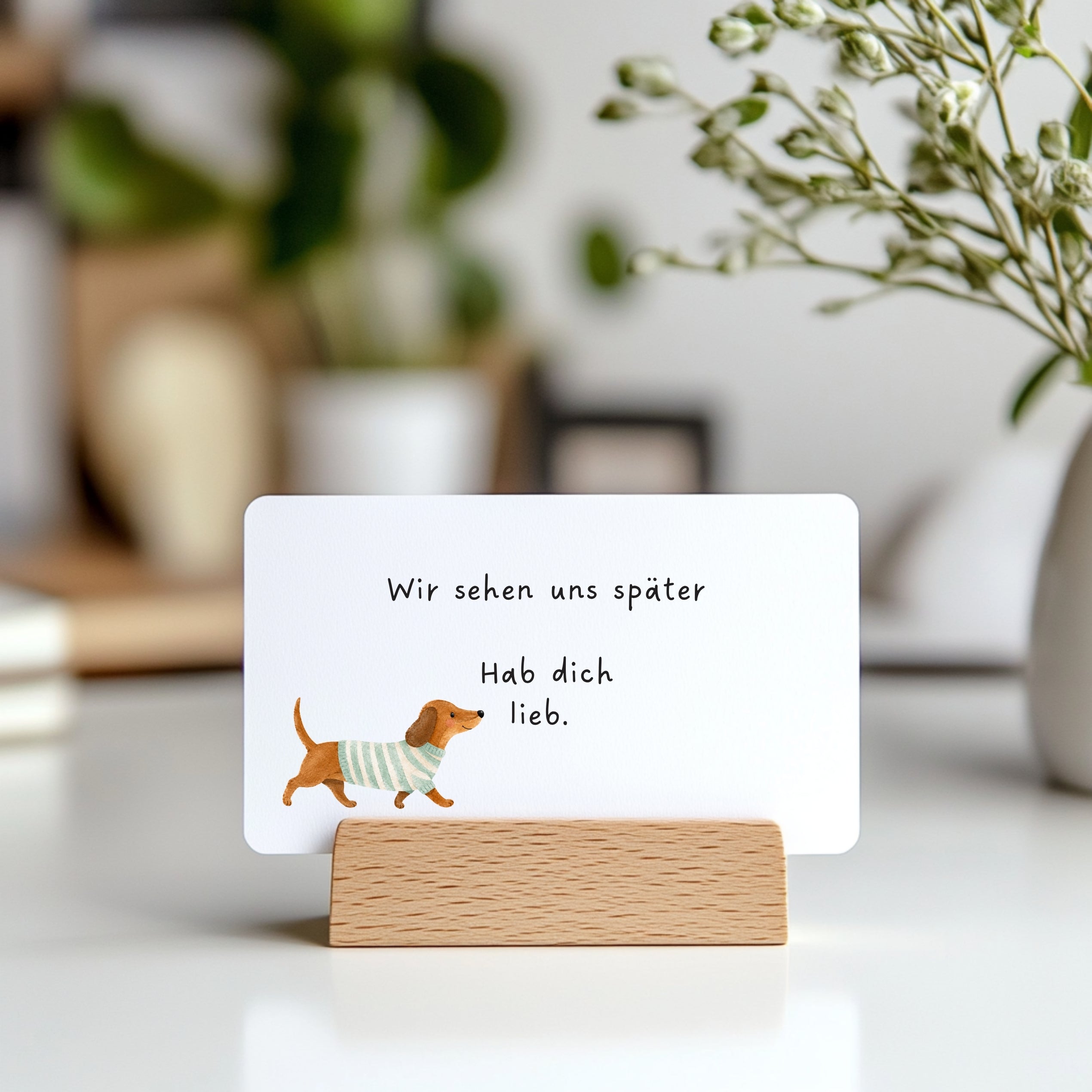 Mini Grußkarten Set Dackel – 40 Kleine Karten