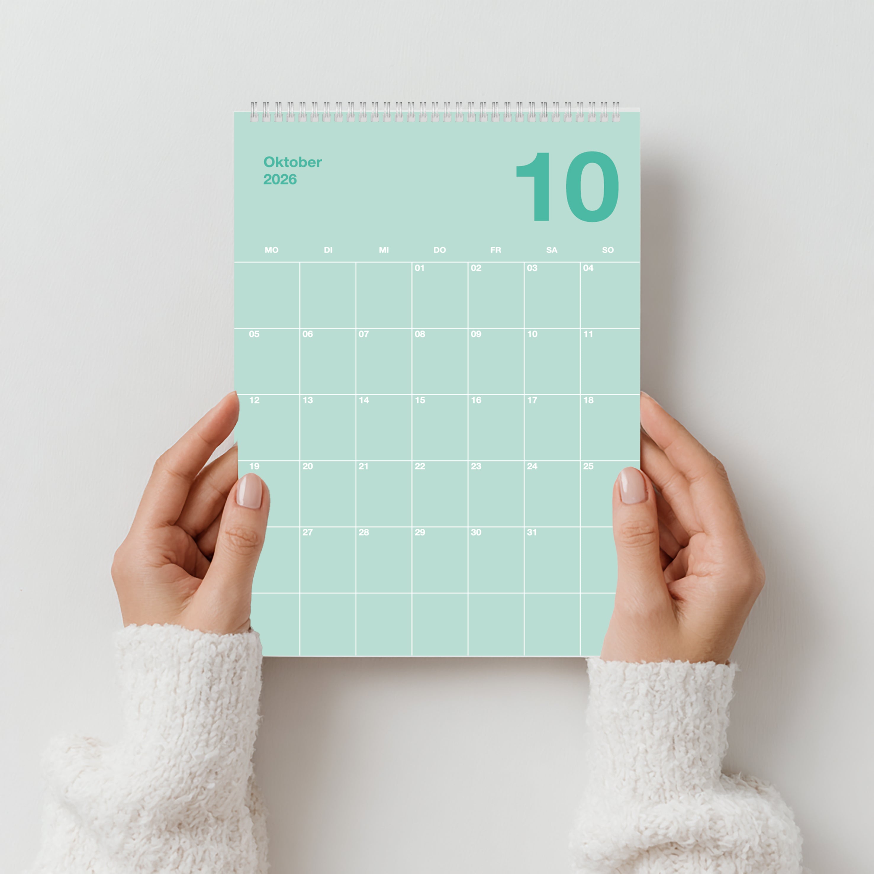 heaven+paper® A5 Tischkalender 2026 - der bunte zum Aufstellen