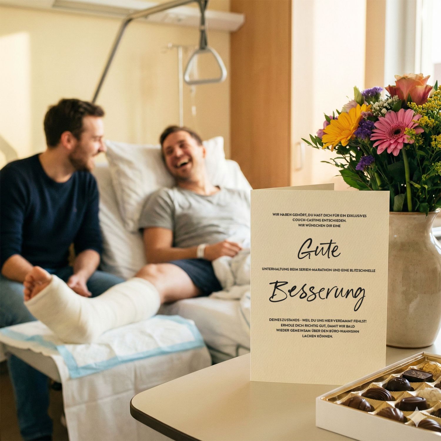 Grußkarte Gute Besserung | XL A5 Klappkarte mit Umschlag