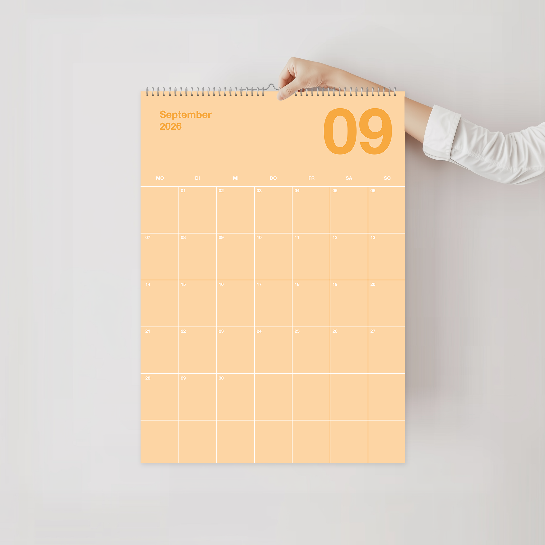 A2 Bunter Design Wandkalender 2026 Pastell