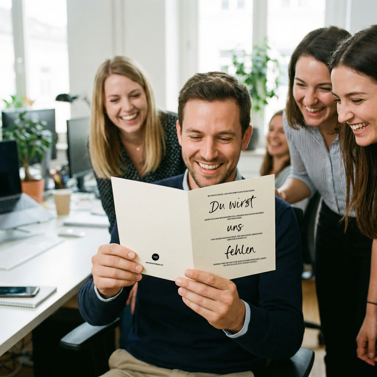 Abschiedskarte Wirst Fehlen | XL A5 Grußkarte Kollegen