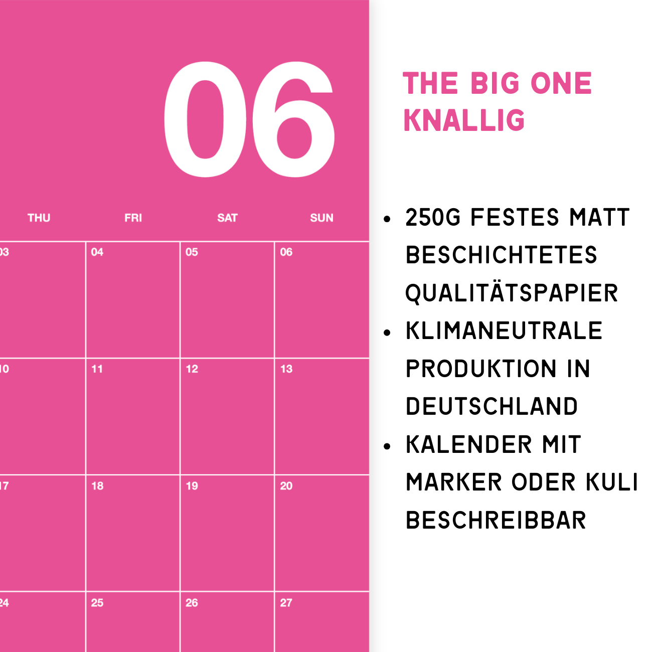 A2 Bunter Design Wandkalender 2027 Knallig