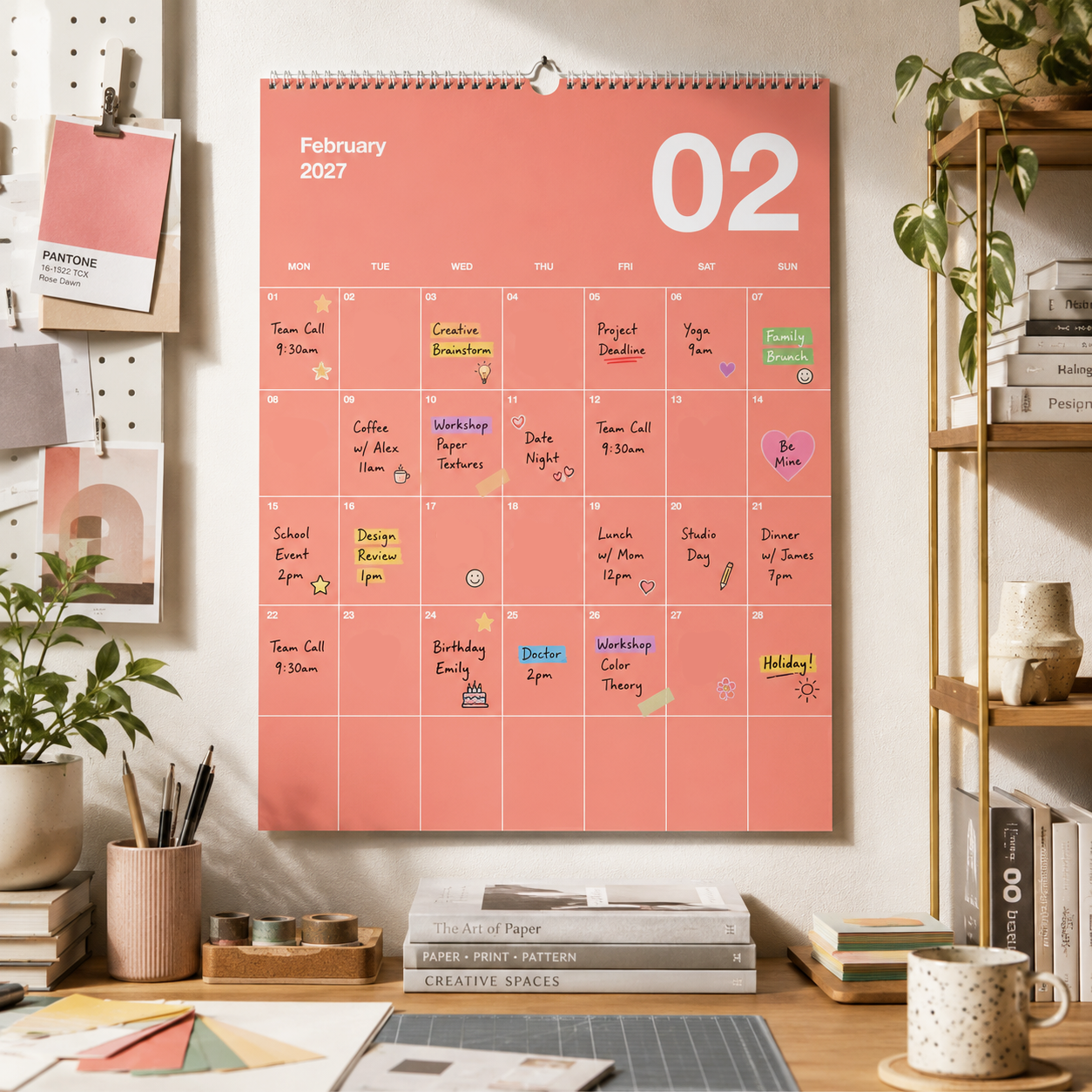 Wandkalender 2027 A3 I Designkalender I Knallig