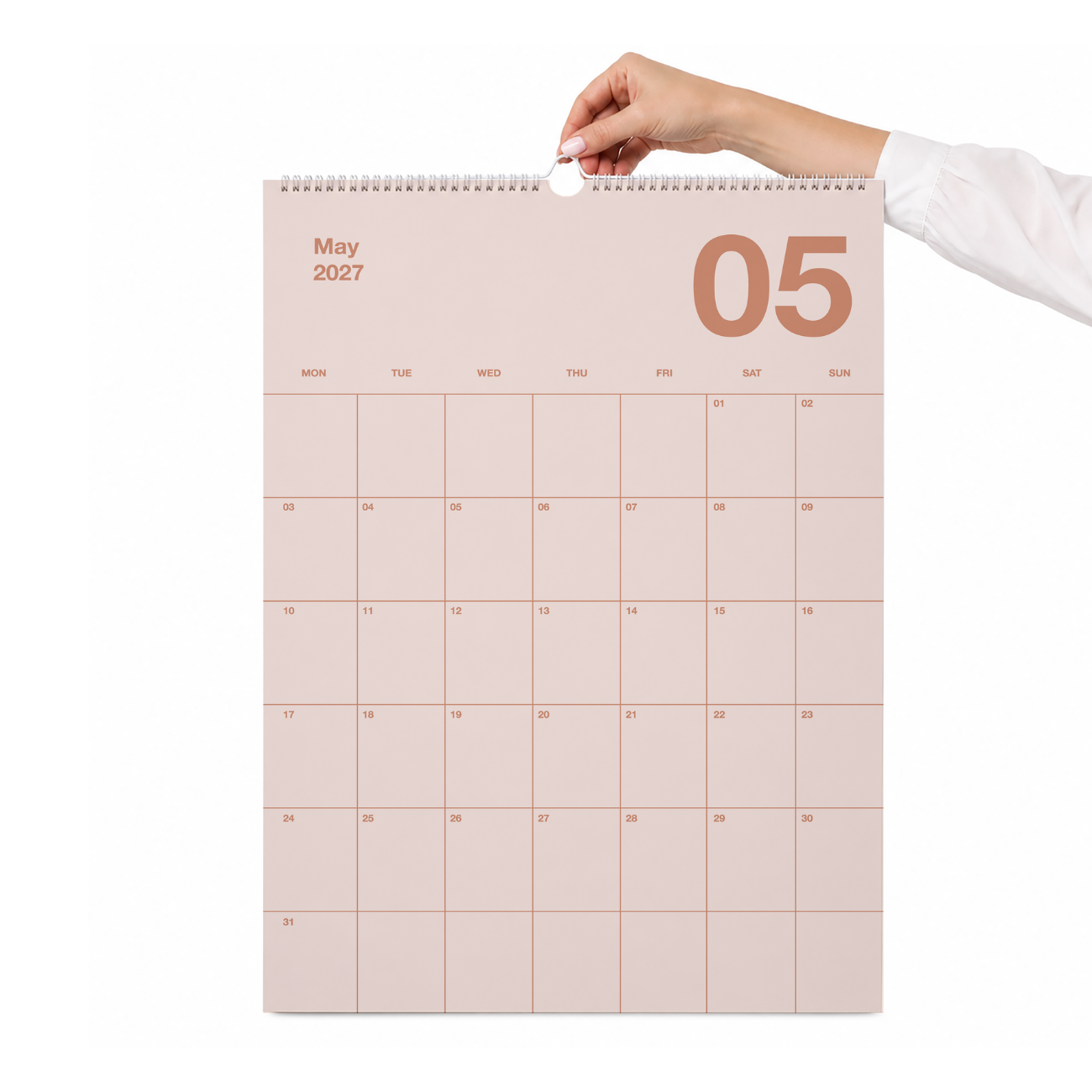 A2 Natürlicher Designkalender 2027 Natural
