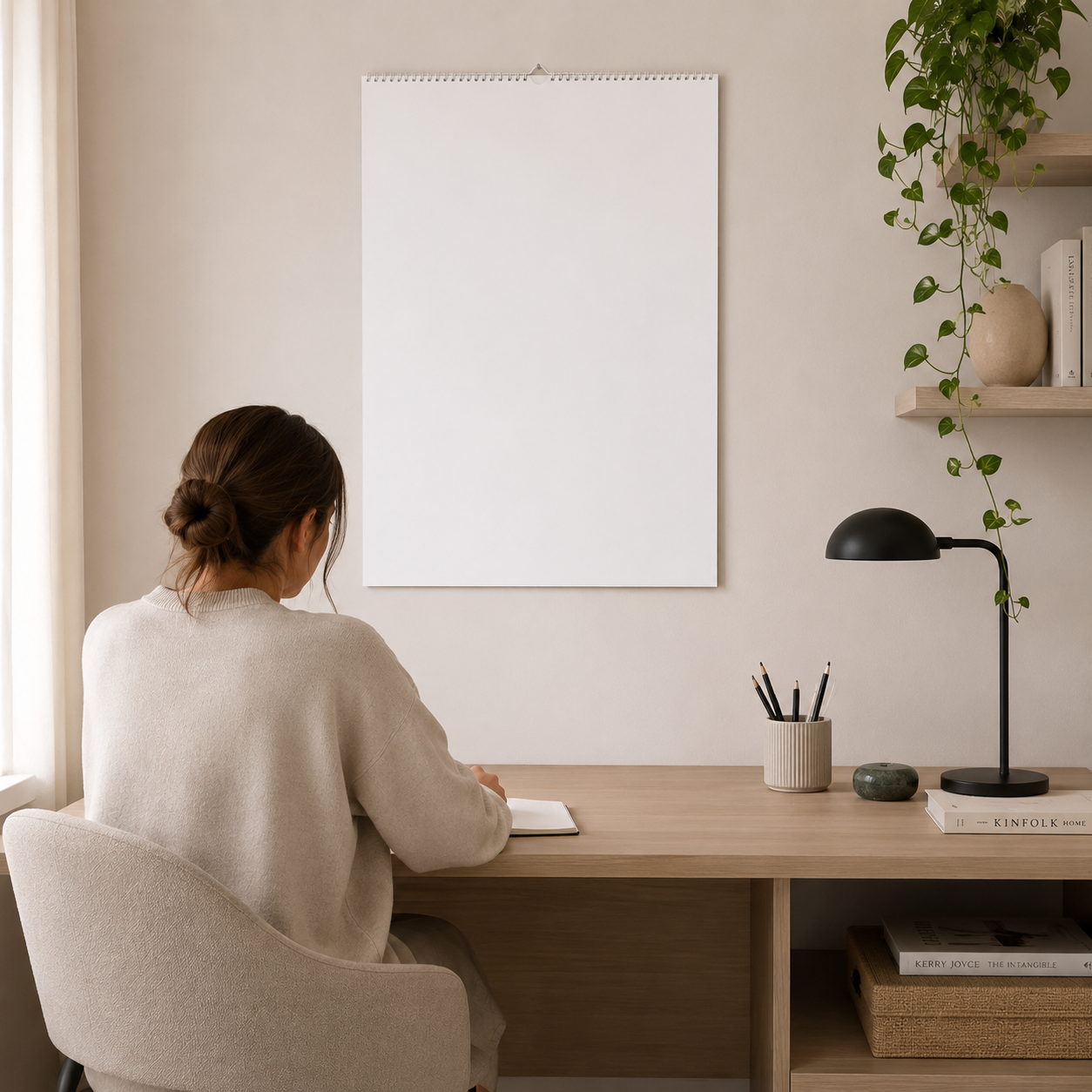 A2 Natürlicher Designkalender 2027 Natural