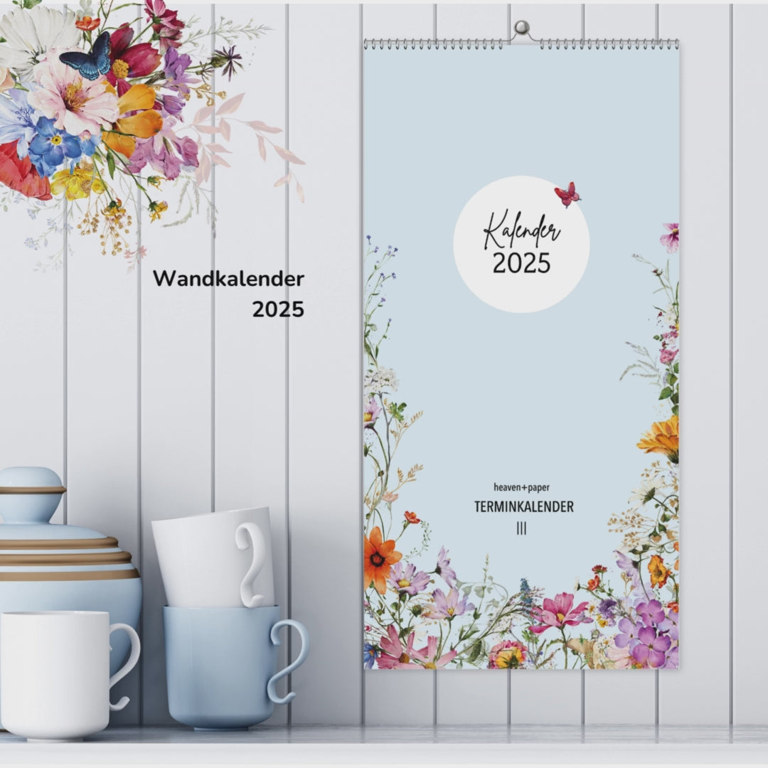 Paarplaner WILDFLOWER 3 Spalten 2025